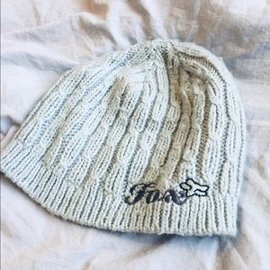 Fox cable-knit beanie